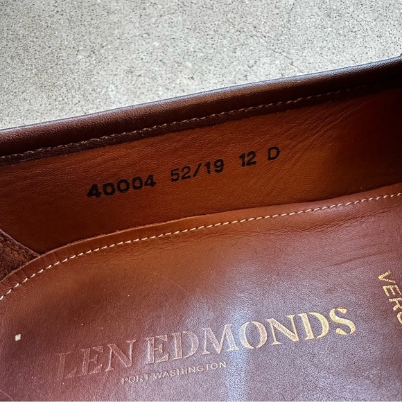 Allen Edmonds Verona II Italian Bit Brown Leather Dress Loafers Men’s Size 12D - Picture 5 of 10